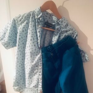 Tailored shirt and shorts - aged 12 - 14/16 on shirt